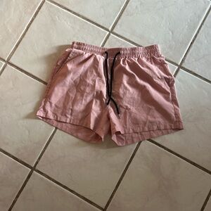SHEIN Pink Athletic Shorts Elastic Waist